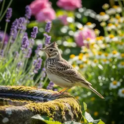 Skowronek w ogrodzie